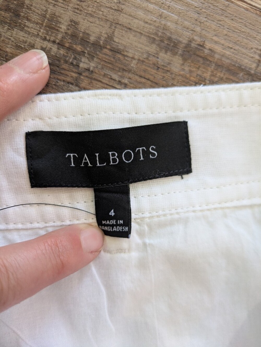 NWT Talbots White Linen Button Front Midi Skirt Size 4 Classic Summer - Picture 7 of 16